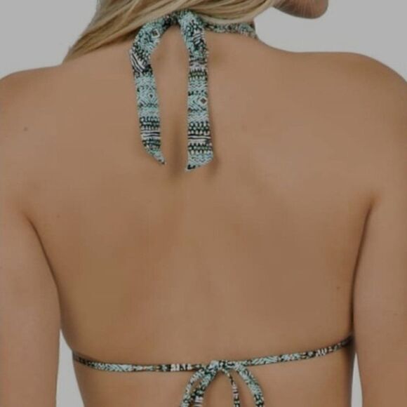 Volcom NWT Wild Daze Orange/Black/White Triangle Bikini Top Size Small. - Picture 7 of 7